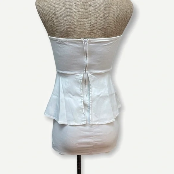 Solemio ivory strapless dress M - Picture 5 of 8